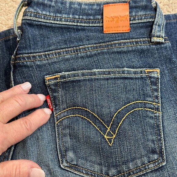 Levi's Jeans Lady Style Slender Boot Cut Western Vintage Boho Sz 29 #TA526 - Picture 2 of 16